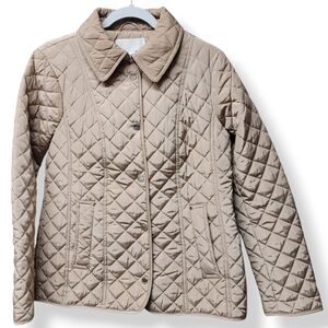 MICHAEL Michael Kors Quilted Tan Jacket, Medium
